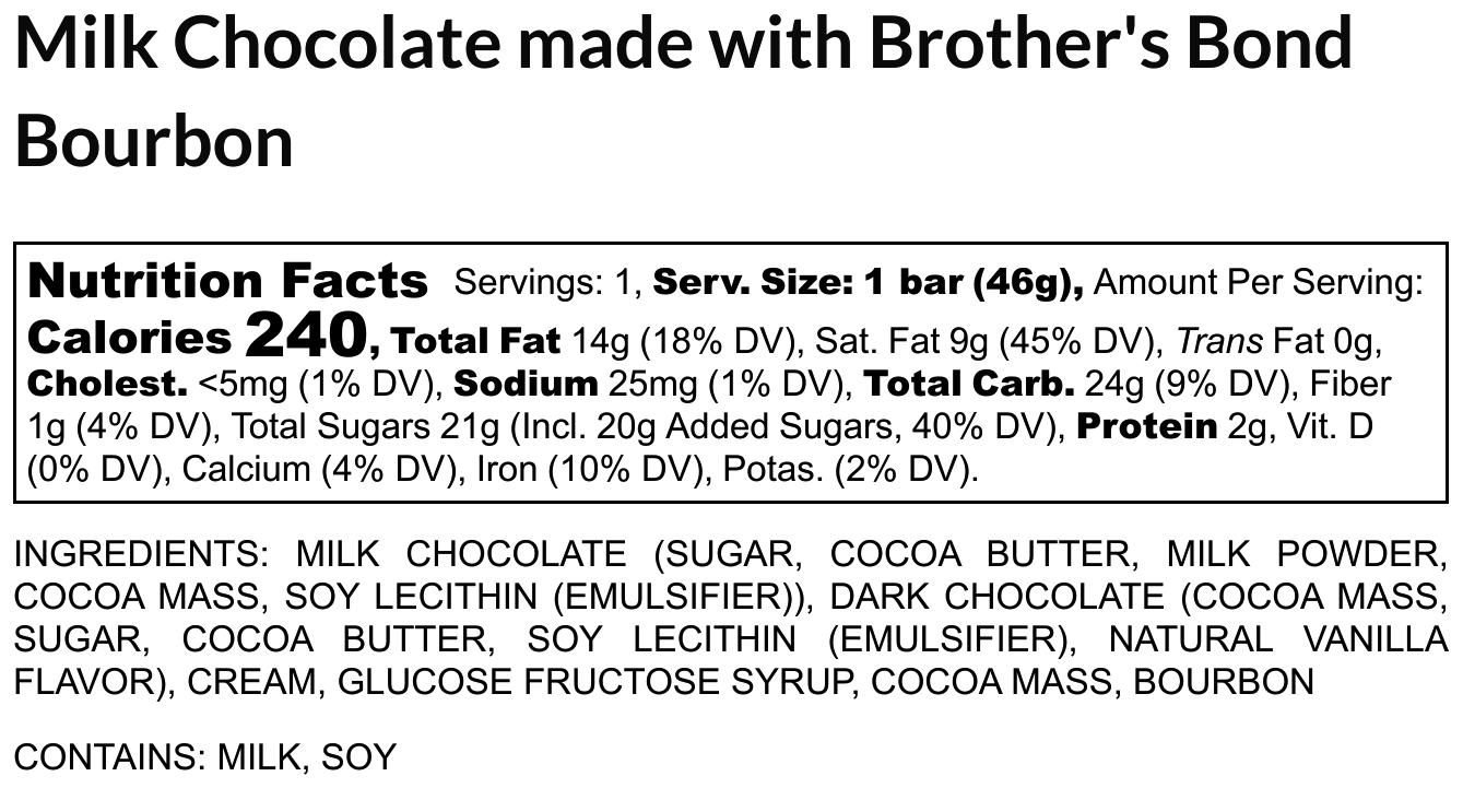 Brother's Bond® Chocolate Bars (8pcs)