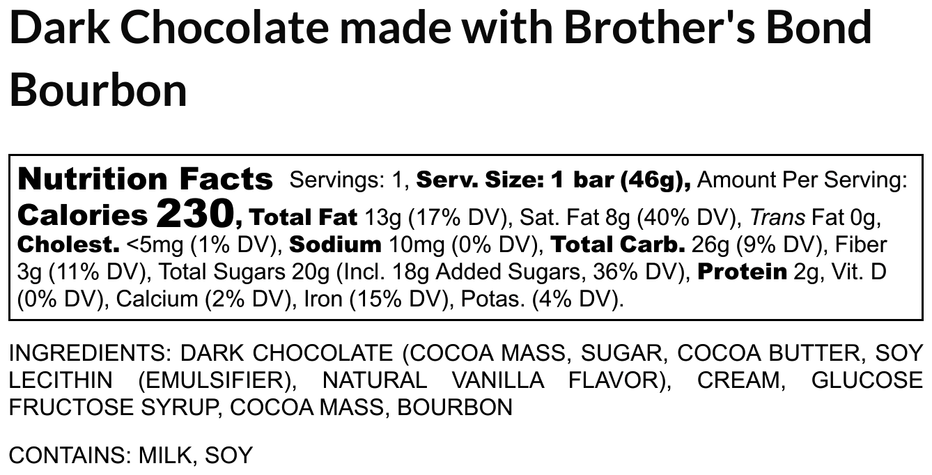 Brother's Bond® Chocolate Bars (8pcs)